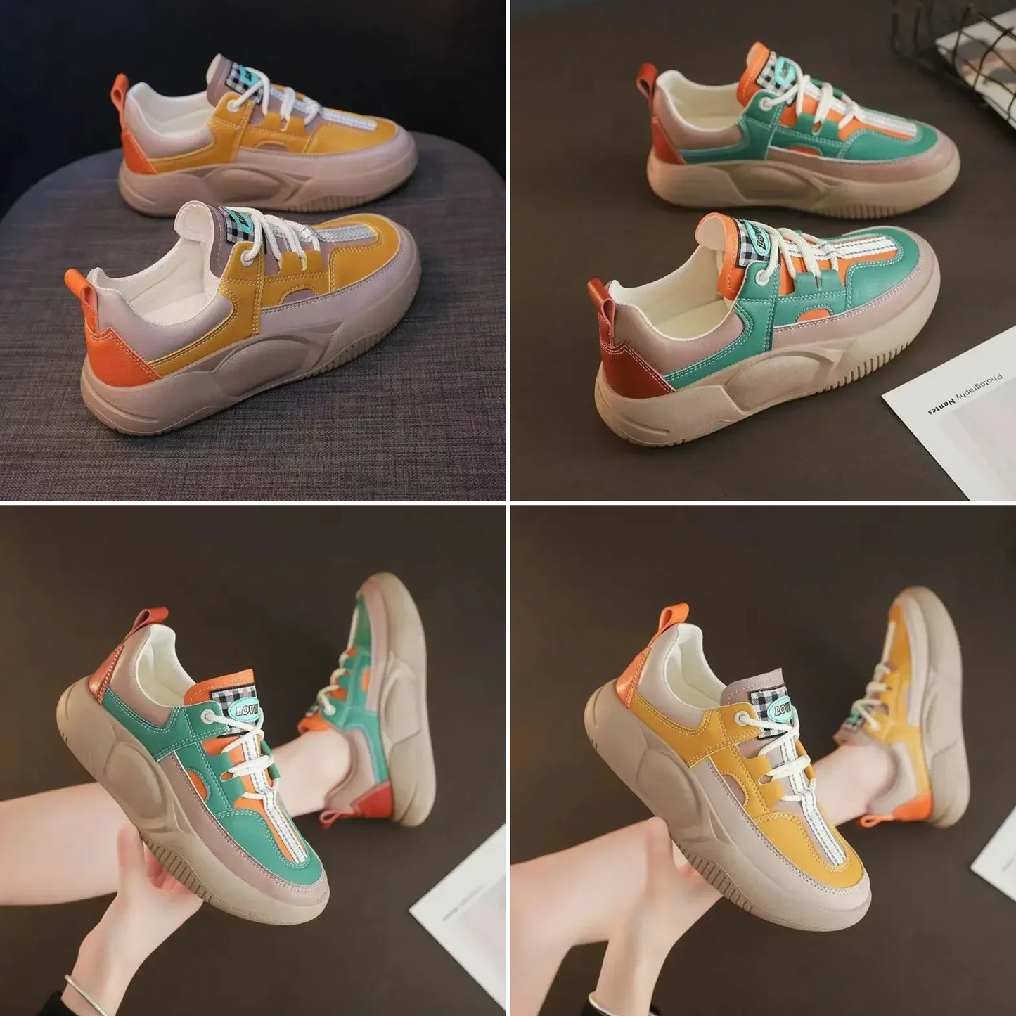 Tenis Ortopédicos Colorblock